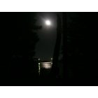 Chetek: : Moon over Long Bridge from point just west