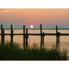 St. Marys: : View of the Sun setting from Lang's Resturant in Saint Mary's, GA