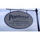 Portland: Renovated Historic Portland Sign on Main Street
