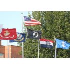 East Prairie: memorial flags