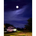 High Springs: : Full Moon over depot by Shannon Heard