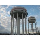 Rantoul: The water towers from the former Chanute Air Force Base.