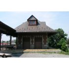 Greencastle: : Greencastle's old railroad station by the Norfolk Southern passing siding.