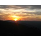 Staunton: beautiful sunset beyond the mountains