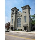 Sidney: First Methodist Church in Sidney Ohio where many Cyclists had a wonderful meal during their stay in GOBA 2013
