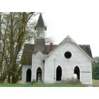 Grass Valley: This is the town's little white church that has yet to be restored.
