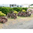 Grass Valley: This stretch of old equipment and cars stretches along Highway 197.