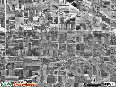 North Hero township, Minnesota satellite photo by USGS