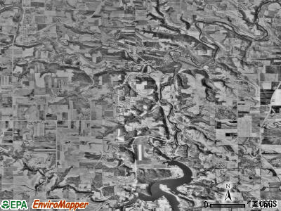Mazeppa township, Minnesota satellite photo by USGS