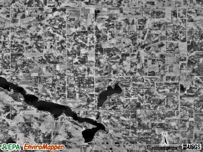Lake Hanska township, Minnesota satellite photo by USGS