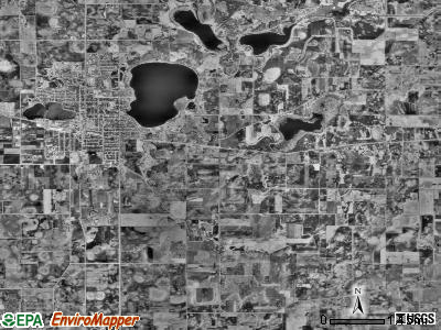Woodville township, Minnesota satellite photo by USGS