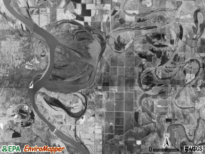 Bolivar township, Arkansas satellite photo by USGS