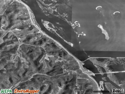 Dresbach township, Minnesota satellite photo by USGS