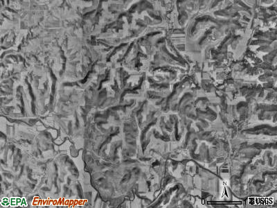 Money Creek township, Minnesota satellite photo by USGS