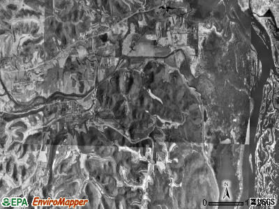Hokah township, Minnesota satellite photo by USGS