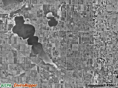 Heron Lake township, Minnesota satellite photo by USGS