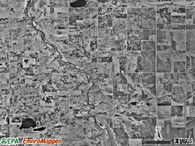 Belmont township, Minnesota satellite photo by USGS