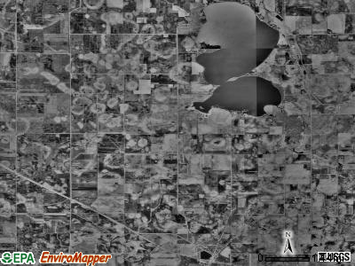 Carlston township, Minnesota satellite photo by USGS