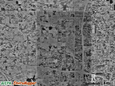 Bancroft township, Minnesota satellite photo by USGS