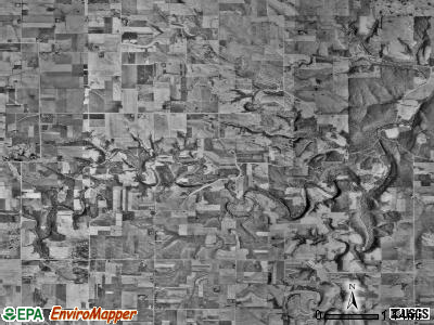 Forestville township, Minnesota satellite photo by USGS