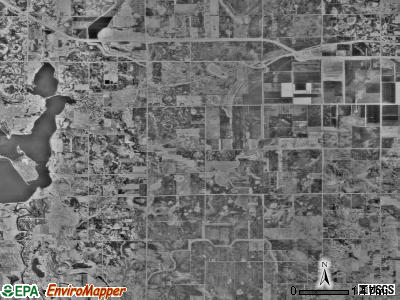 Hayward township, Minnesota satellite photo by USGS