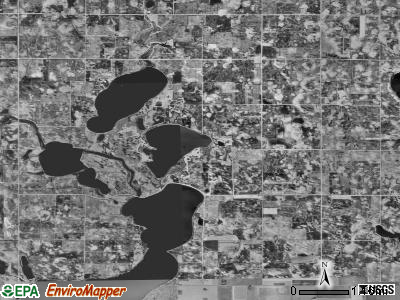 Tenhassen township, Minnesota satellite photo by USGS