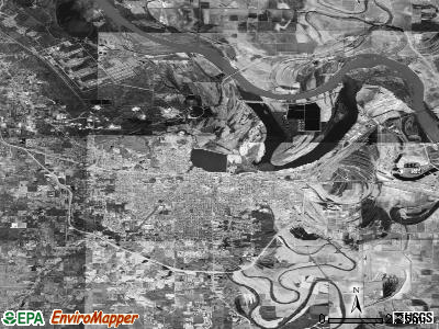 Vaugine township, Arkansas satellite photo by USGS