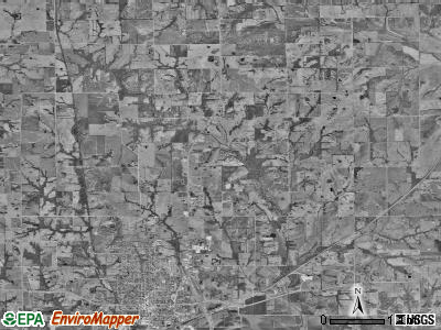 Carrollton township, Missouri satellite photo by USGS