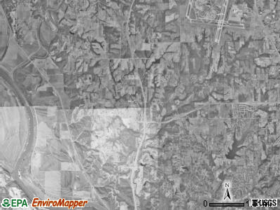 Kickapoo township, Missouri satellite photo by USGS