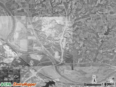 Waldron township, Missouri satellite photo by USGS