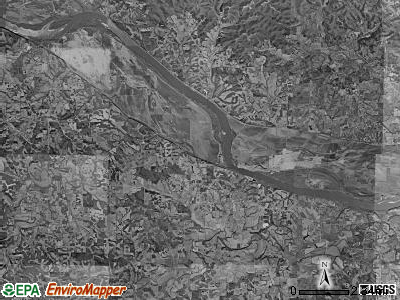 Boeuf township, Missouri satellite photo by USGS
