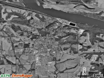 New Haven township, Missouri satellite photo by USGS