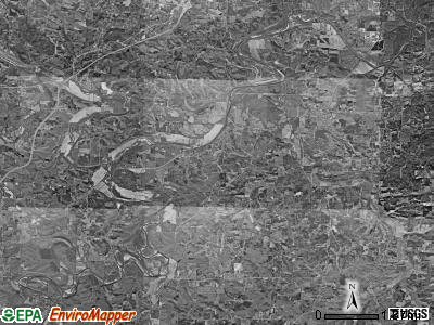 Calvey township, Missouri satellite photo by USGS