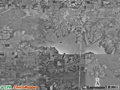 Clinton township, Missouri satellite photo by USGS