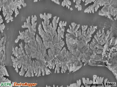 Pawhuska township, Missouri satellite photo by USGS
