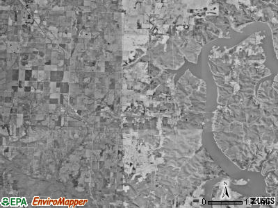 Butler township, Missouri satellite photo by USGS