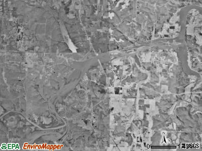 Osceola township, Missouri satellite photo by USGS