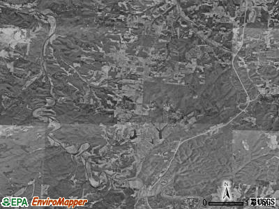 Big River township, Missouri satellite photo by USGS