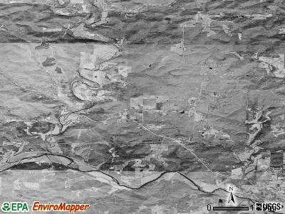 South Union township, Arkansas satellite photo by USGS