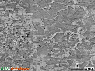 Spring Creek East township, Missouri satellite photo by USGS