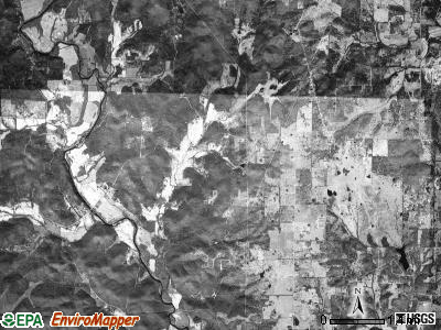Shiloh township, Arkansas satellite photo by USGS
