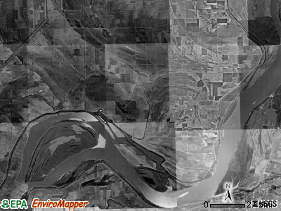 James Bayou township, Missouri satellite photo by USGS