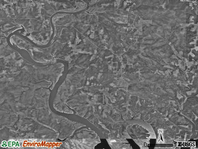 Cedar Creek township, Missouri satellite photo by USGS