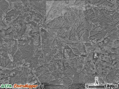 Pineville South township, Missouri satellite photo by USGS