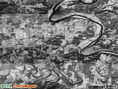 White River township, Arkansas satellite photo by USGS