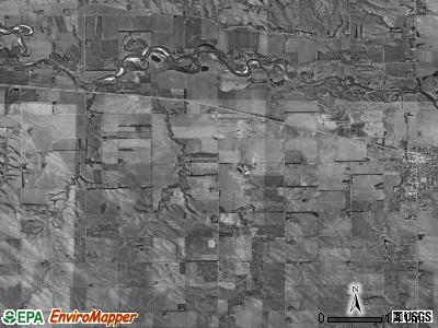 Burnett township, Nebraska satellite photo by USGS