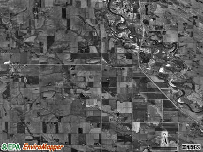 Pebble township, Nebraska satellite photo by USGS
