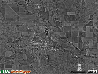 Ord township, Nebraska satellite photo by USGS