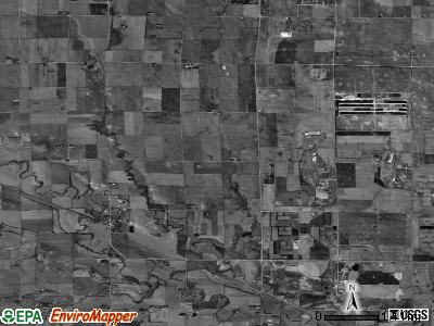 Wahoo township, Nebraska satellite photo by USGS