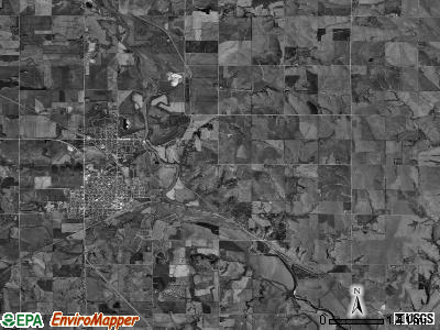 Blue Springs-Wymore township, Nebraska satellite photo by USGS